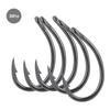 30pcs Perforated Sharp Barbed Carbon Steel Hook Fishhook for Sea Fishing (10#)