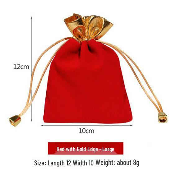 Lucky Bag Flannel and Brocade Jewelry Pouch