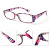 Portable Print Stripe Vision Care Presbyopic Eyewear Reading Glasses Retro Frame Diopter Eyeglasses