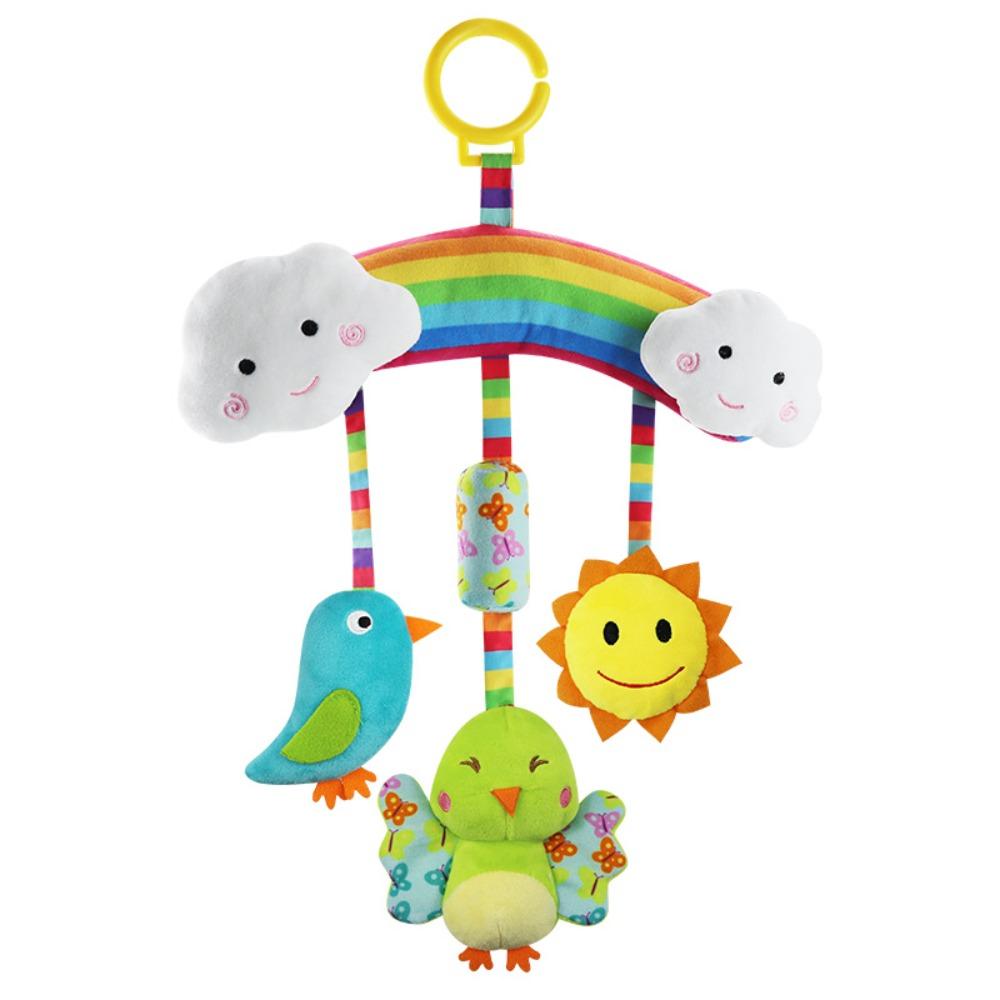 Soft Sensory Rattles Baby Toys Colorful Bell Baby Car Seat Toy Stroller Hanging Toy 0-12 Months