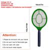 3000V Electric Mosquito Racket Mosquito Killer Lamp 2-in-1 USB Rechargeable Foldable Mosquito Swatter Fly Swatter Repellent Lamp