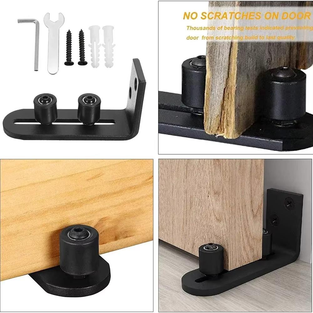 Sliding Barn Door Floor Guide Adjustable Doors Stopper Sturdy Door Stay Roller Hardware Kit