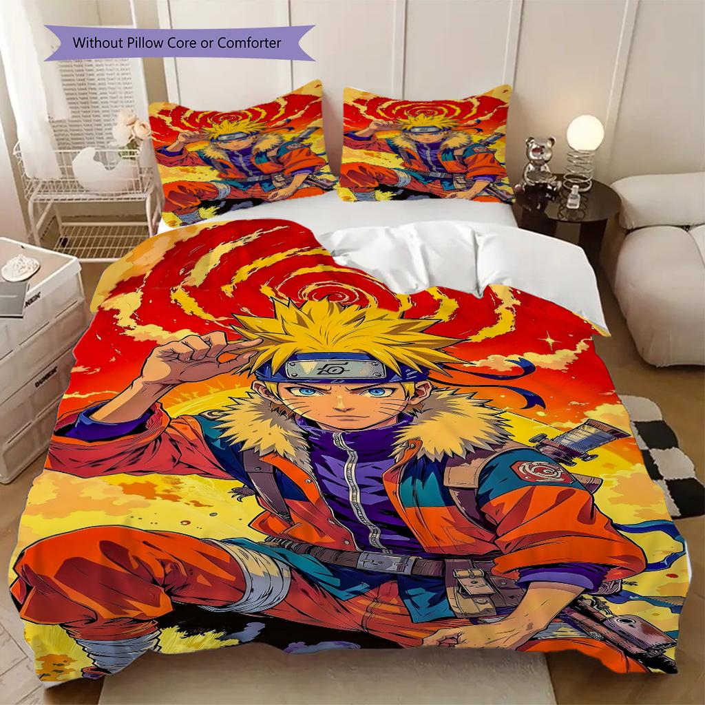 Anime-Naruto Soft and Comfortable Duvet Cover, Children's Bedding Set Gift, Extra Large Size, Various Sizes Available LXR45