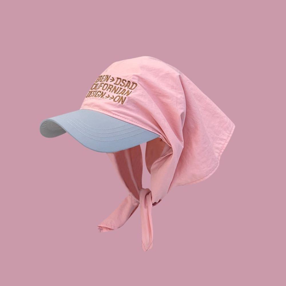 Breathable Triangle Headscarf Baseball Cap Cotton Sunshade Letter Baseball Cap Peaked Cap