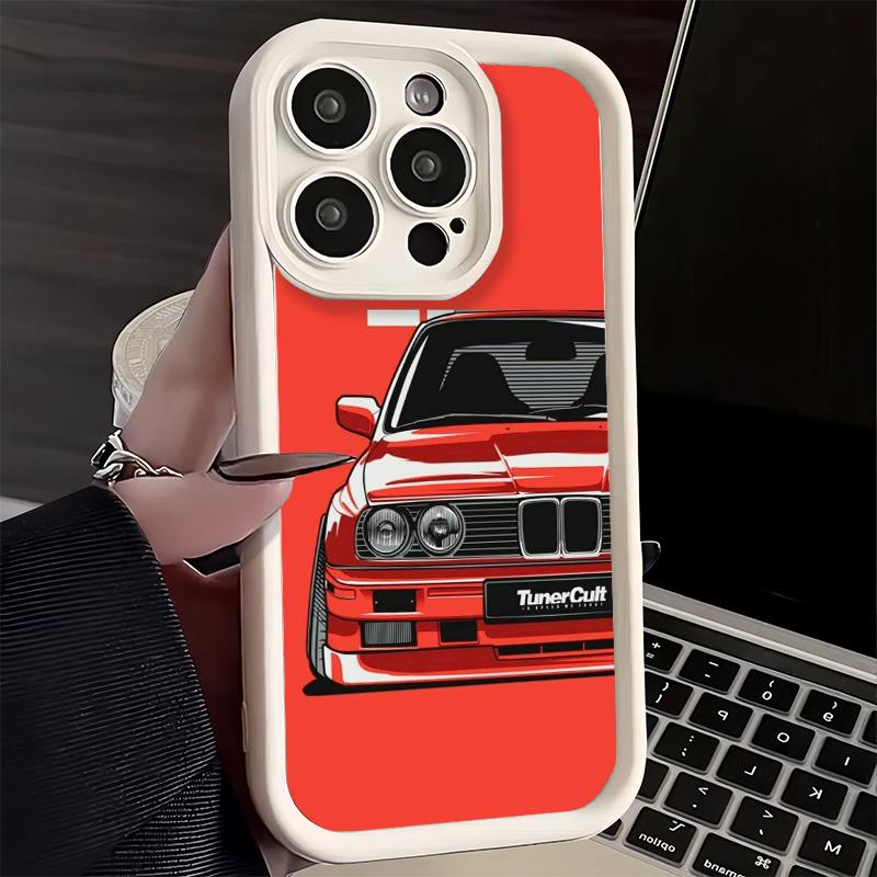Чехол для телефона iPhone 17 Air 16E 15 16 Pro Max Простой чехол с узором японских спортивных автомобилей 14 Plus 13 12 Mini Мягкий силиконовый чехол