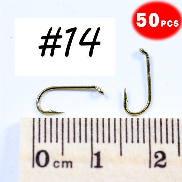 50 шт. крючок для мокрой мушки для рыбалки нахлыстом, 2X прочный проволочный крючок-нимфа, бронзовая отделка, материал для связывания мушек, размер 8, 10, 12, 14, 16