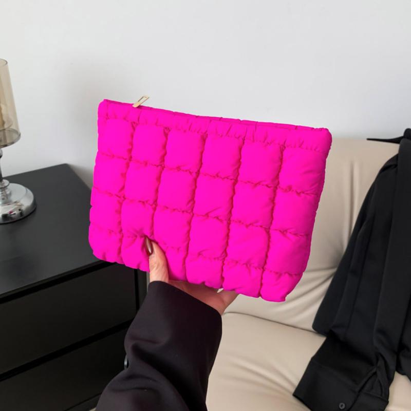 Women Soft Cosmetic Bag Zipper Portable Makeup Storage Clutch Bags Simple Girl Lipstick Toiletry Organizer Small