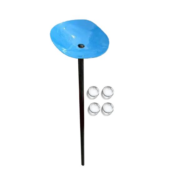 Bee Watering Station Weather-proof Outdoor Garden Yard Hummingbird Water Feeder Cup Metal Butterfly Bath Bowl Decoration