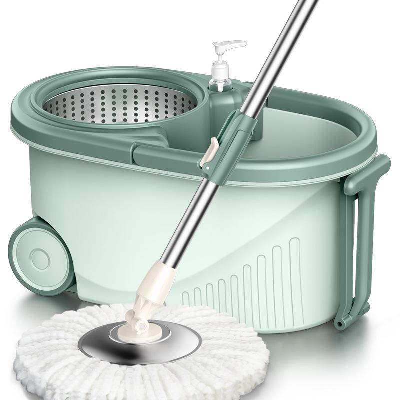 Hands-Free Spin-Dry Rotating Mop and Bucket Set