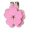 Magnetic Golf Ball Marker Pink Peach Blossom Golf Hat Clip Metal Golf Accessory for Golf Lovers