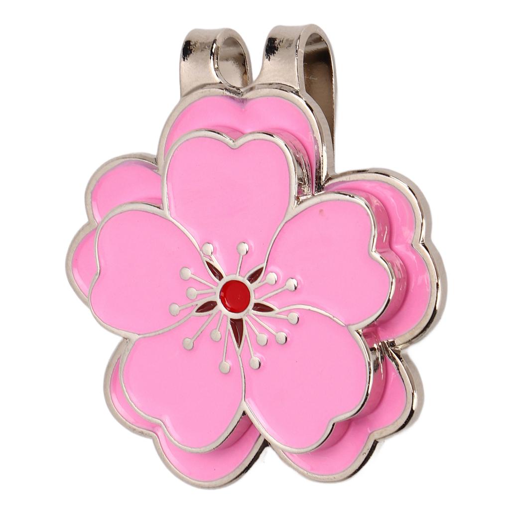 Магнитный маркер для мяча для гольфа Pink Peach Blossom Golf Hat Clip Metal Golf Accessories для любителей гольфа