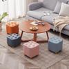 Nordic Light Luxury Fabric Shoe Changing Stool