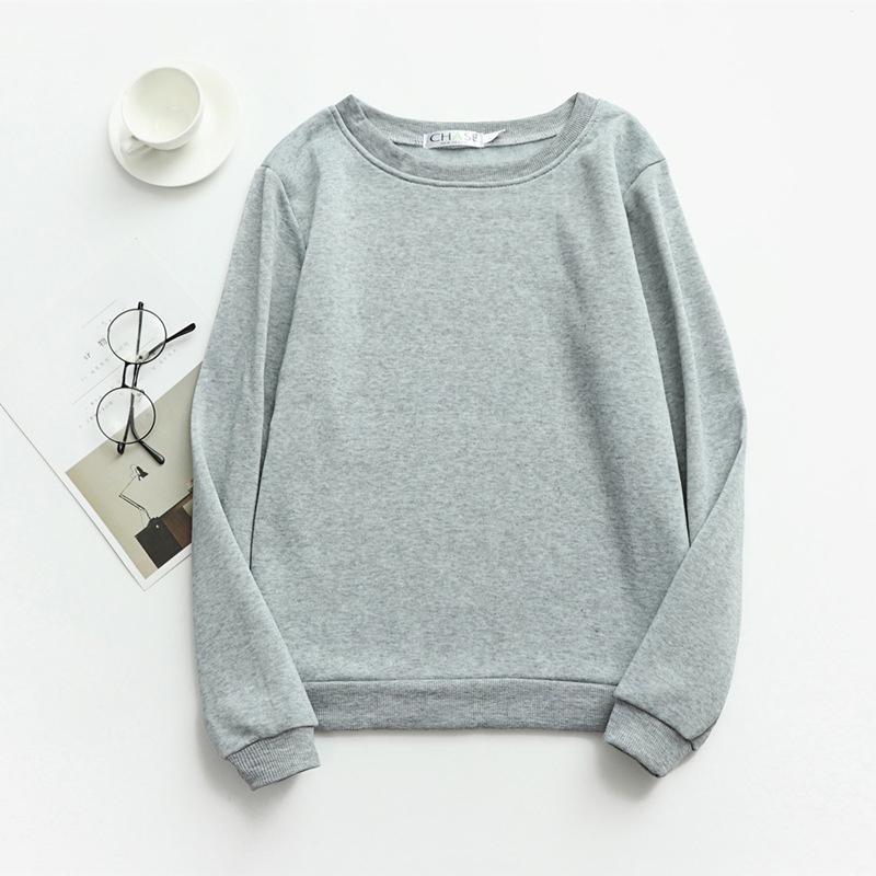 TWINFLAMES New Hoodie Women Oversized Wool Sweatshirt Casual Long Sleeve Top O Collar Loose Casual Long Sleeve Jumper Top