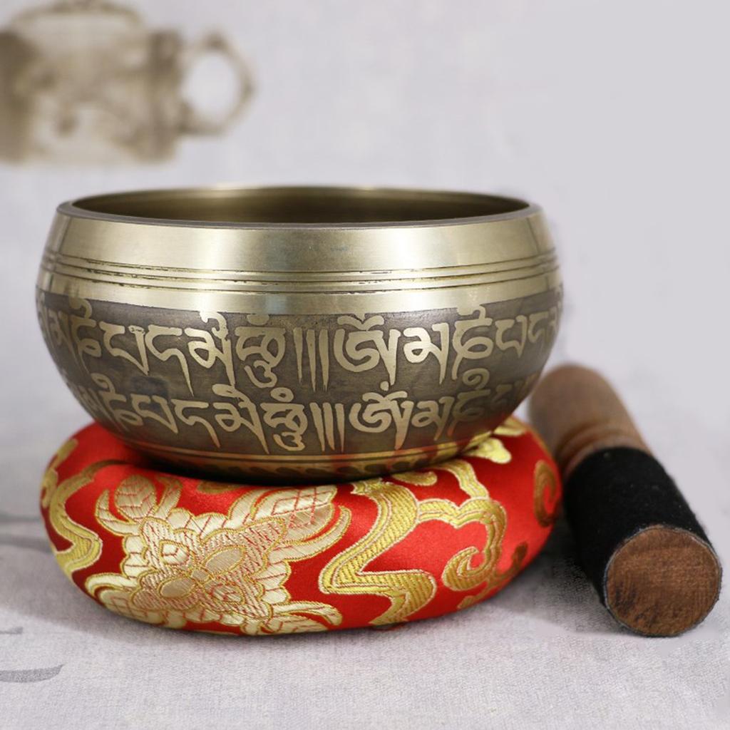 Тибетская поющая чаша Йога - Медитация Исцеляющий Звук Массаж Аутентичный ручной медитации Исцеляющий Звук