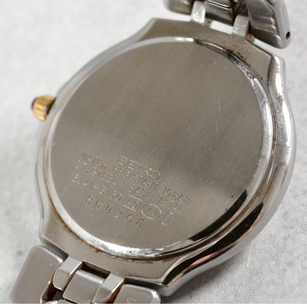 [USED] SEIKO Dolce 8J41-6150 Stainless Steel Gold Combination Watch, Working