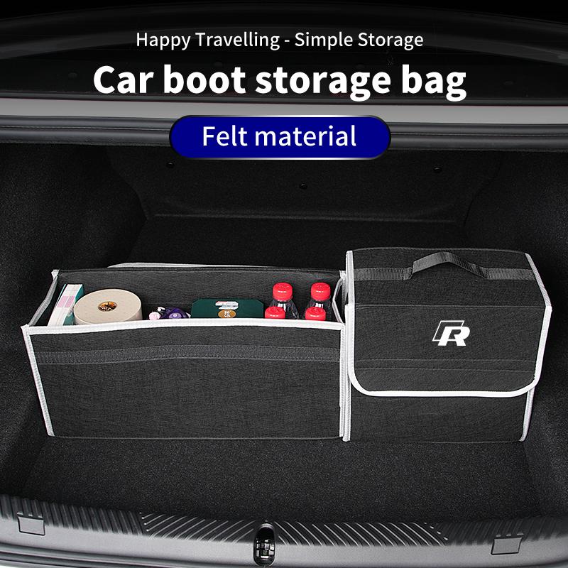 abcd1 Car Trunk Storage Bag Organizer Foldable Stowing Tidying Container Box For VW R Line Polo CC Bora Golf Jetta Lavida Magotan GTI
