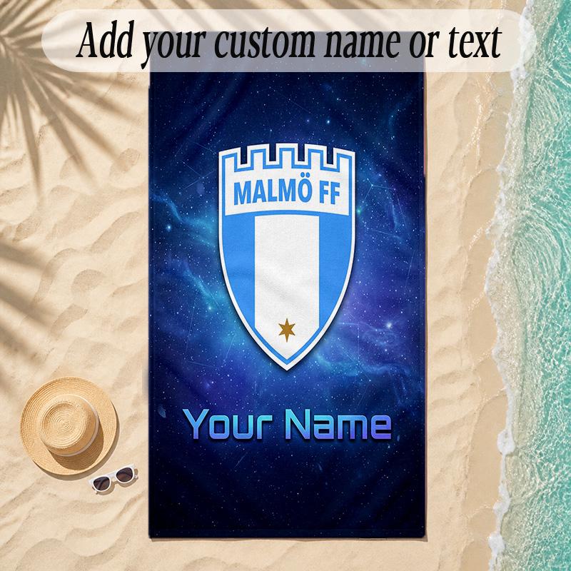 Beach TowelMalmö FF Custom Name Text Personalized Soft Towel for Beach Pool Indoor Home Decor Gift