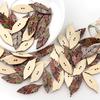 50Pcs Leaves Design Wooden Buttons 2-Hole Sewing Scrapbook Art DIY Decoration