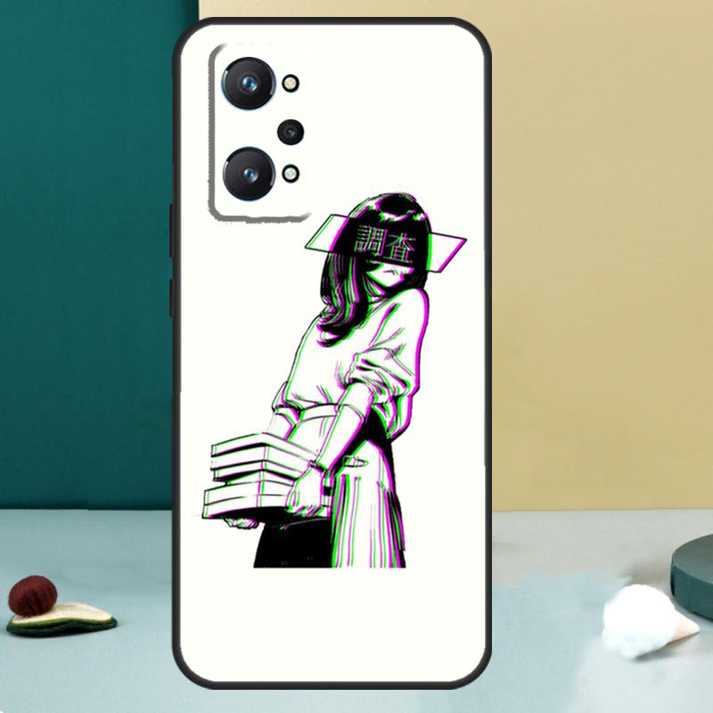 Грустное японское эстетичное искусство Для Realme GT 6T 5 6 GT 7 Pro C67 C75 C61 C55 C53 C51 C21Y C25S 10 11 12 13 14 Pro Plus Чехол