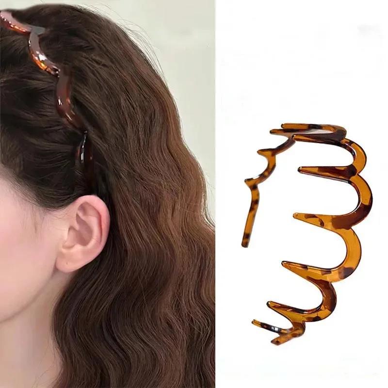 Teeth Non-slip Hair Comb Plastic Headband for Women Girls Korean Sweet Wavy Hair Ornament Hairbands Fashion Hair Accessories