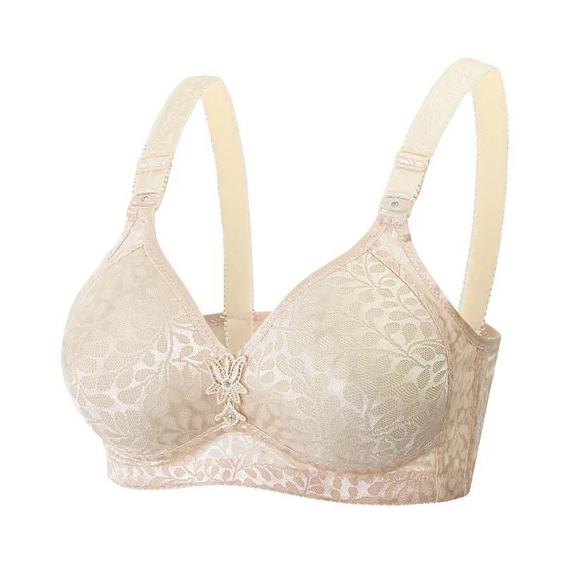 Женское трехбортное нижнее белье больших размеров без стального кольца, легкий и дышащий хлопковый тонкий бюстгальтер пуш-ап