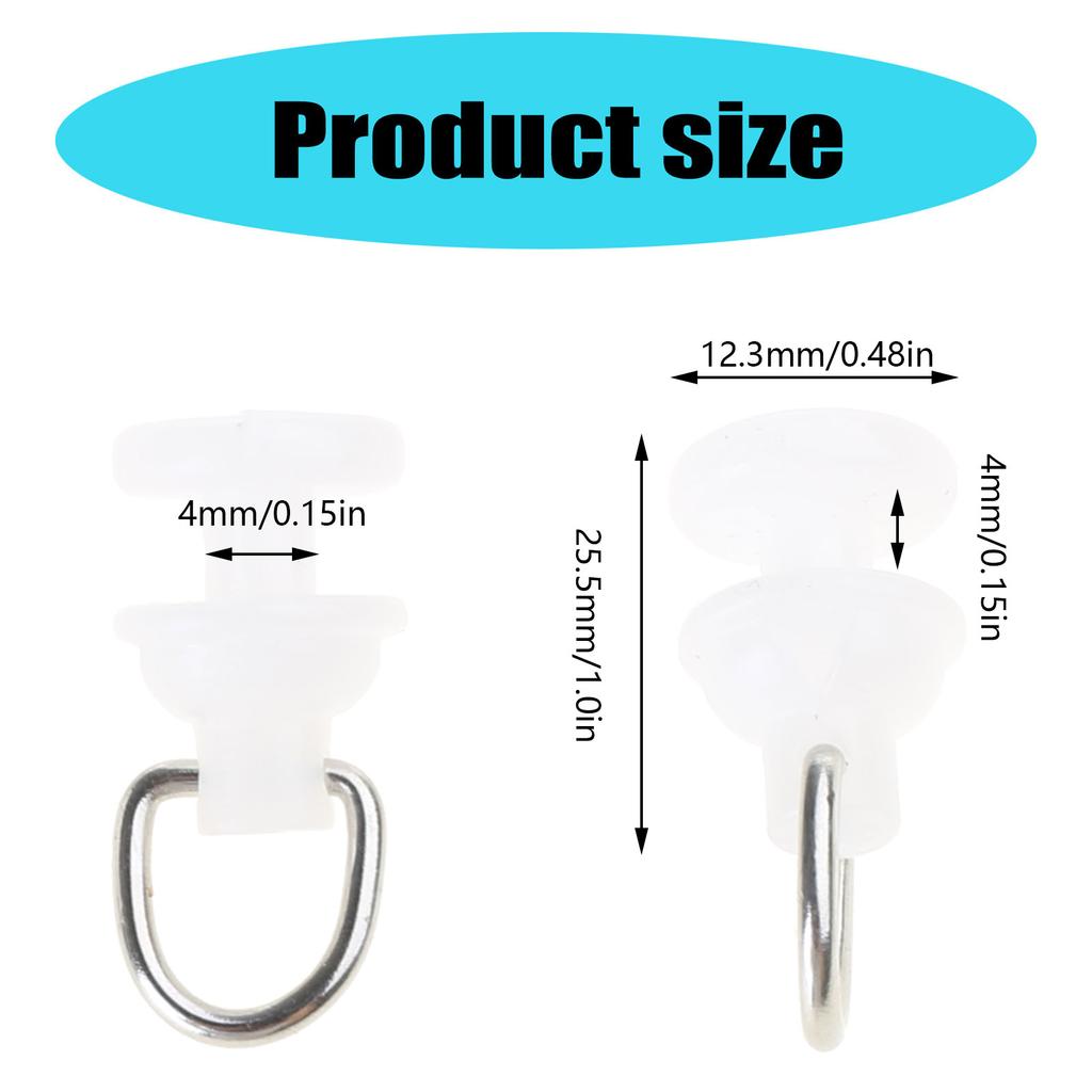 100 шт. белые пластиковые крючки для карнизов для плавного скольжения роликов для шторных карнизов для дома и офиса