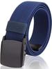 JINSELF Nylon Tactical Belt with YKK One Size Fits Navy for and More Men's Ultra-Stretch Buckle, Most, Blue, Work, Airsoft,