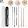 4PCS Acne Needle Set Black Dots Pimple Blackhead Remover Comedone Extractor Pore Cleaner Face Cleaning Tools Skin Care Products