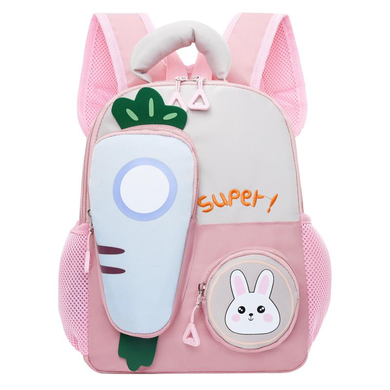New Kindergarten Schoolbag Cartoon Animal Lightweight Girl and Children Waterproof Super Light Burden Reduction Backpack