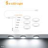 Ultra-Thin 5W LED Ceiling Panel Lights Dimmable Touch Sensor Cabinet Light For Closet, Display Shelf, Cabinet