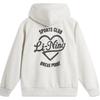 Li Ning Sports Lifestyle Series Letter Loose Hooded Теплый флисовый пуловер с длинным рукавом Женская толстовка Светло-цветочно-серого цвета AWDU452-7