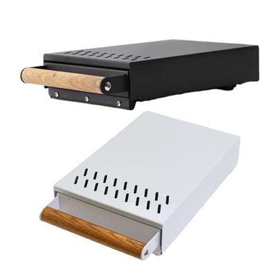 Ящик для кофе эспрессо Knock Box Ящик для кофейных остатков с нескользящей основой и съемной планкой для кухонного бара, домашнего кафе