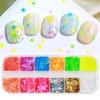 12 Grids Mini Star Y2K Nail Sequins Sparkle Glitter Flakes Nail Art Accessories for Professional Salon Use