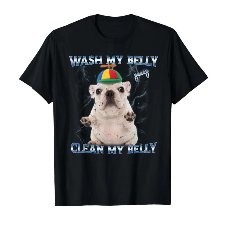 Pibble Wash Очисти Мой Живот Смешная Мем Футболка для Мужчин Женщин 100% Хлопок Футболки Топы с Короткой Рукавой