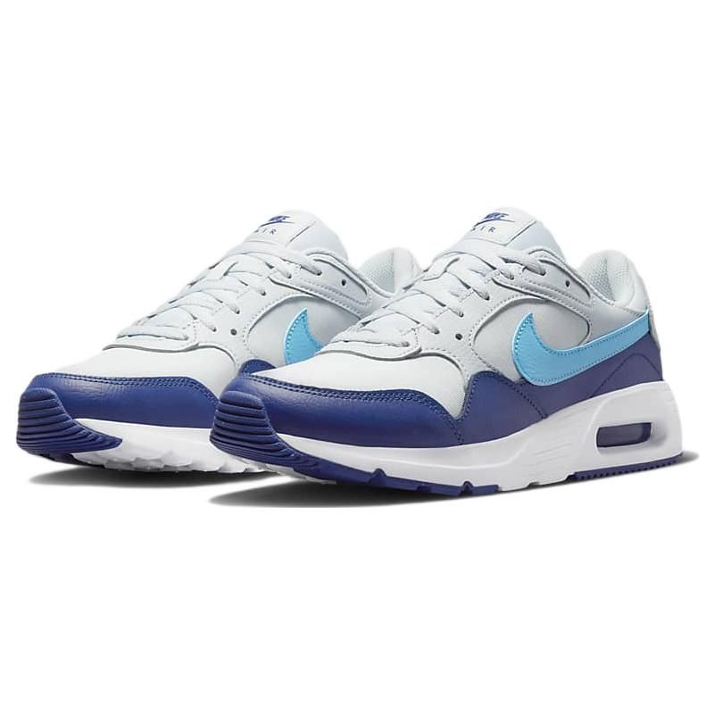 Nike Мужские кроссовки Air Max SC Pure Platinum Racer Blue White Deep-Royal-Blue Blue-Lightning CW4555-012