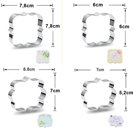 Badges Labels Cutter Set 8 pcs