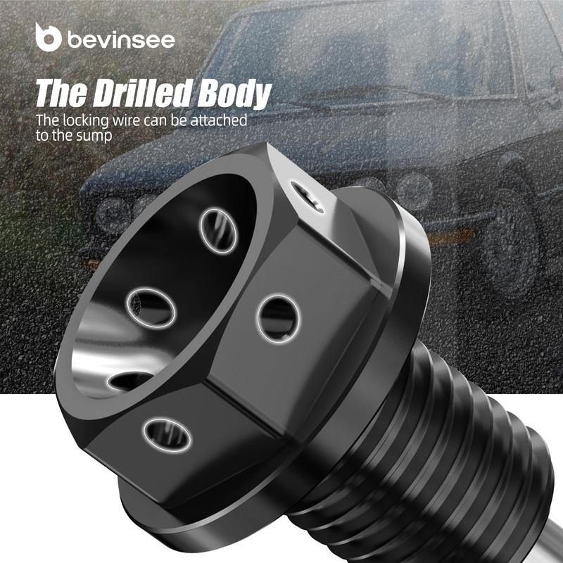 M12x1.5 Magnetic Oil Sump Drain Plug for BMW E46 E90 E39 E36 E60 E34 E92 E93 E30 E24 F10 F30 F36 Z3 Z4 X3 E83 X5 E70, for MINI