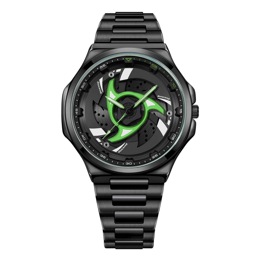 YAZOLE Men's Fashionable and Stylish Luminous Quartz Watch with Rotatable Anime-Inspired Customizable Dial N946