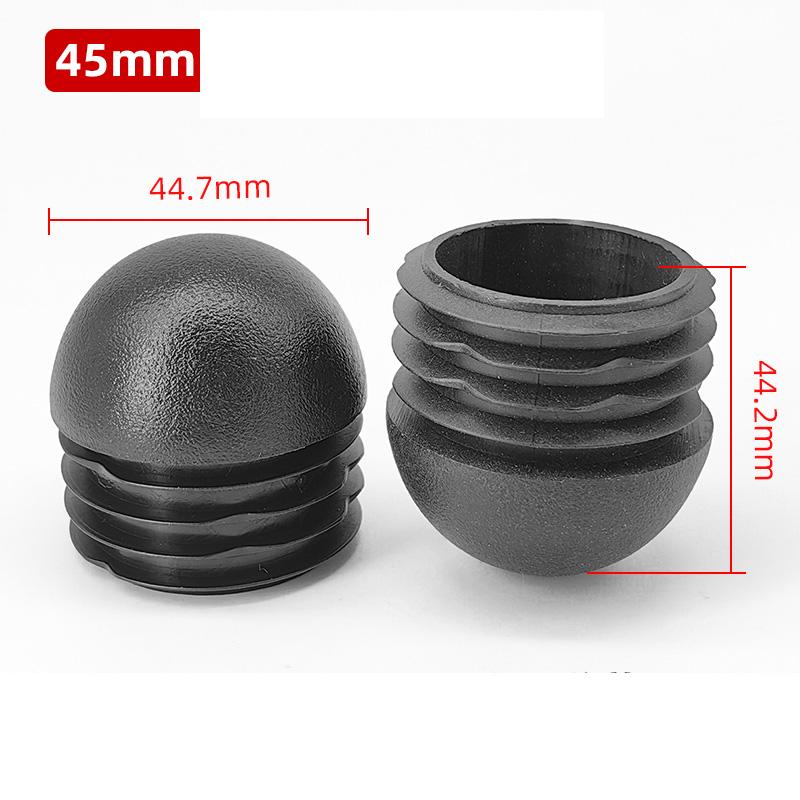 Hongtu Plastic Round Pipe Plugs 13~76mm - Domed End Caps, Non-Slip Chair Leg Foot Pads, Furniture Floor Protectors & Dust Covers