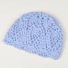 Autumn and winter underwear solid color simple double layer handmade hook flower warm knitted hat outdoor elegant literary wool hat