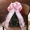 Large Size Christmas Wreath Bow Multiple Styles Present Ribbon Knot  New Year