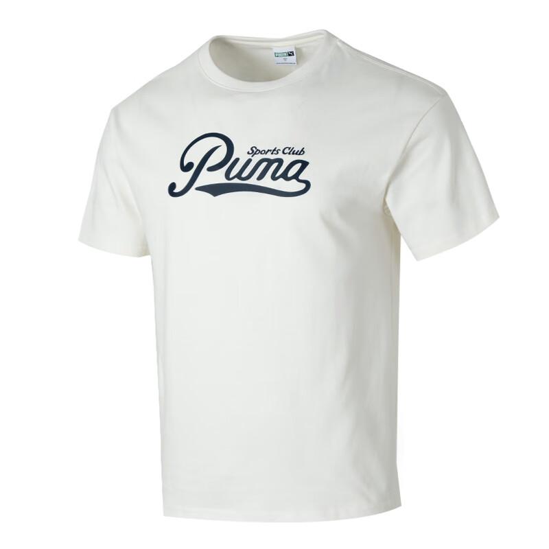 Puma Loose Casual Round Neck Short Sleeve T-Shirt With Letter Print Men Tops Off-White 630937-87