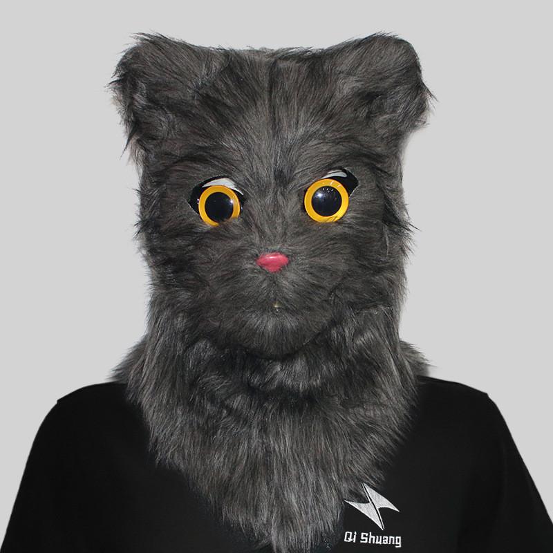 Уморительные маски голов животных с открывающимся ртом, изображающие гориллу, тигра, волка, для праздничных мероприятий