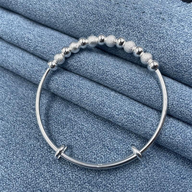 Charm 925 Sterling Silver Luxury Bead Bracelet Bracelet Cute Feminine Fashion Party Wedding Jewelry With Adjustable
