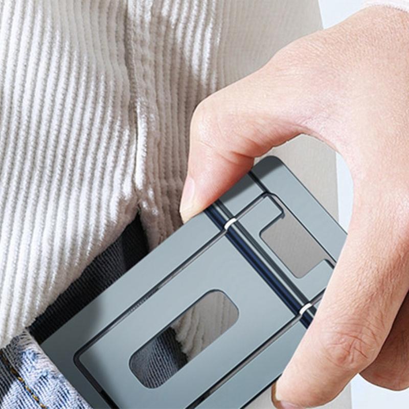 Foldable Metal Phone Holder easy carry  Designs Adjustable Aluminum Stand for Easy Pocket Storage & Hands Frees Viewing