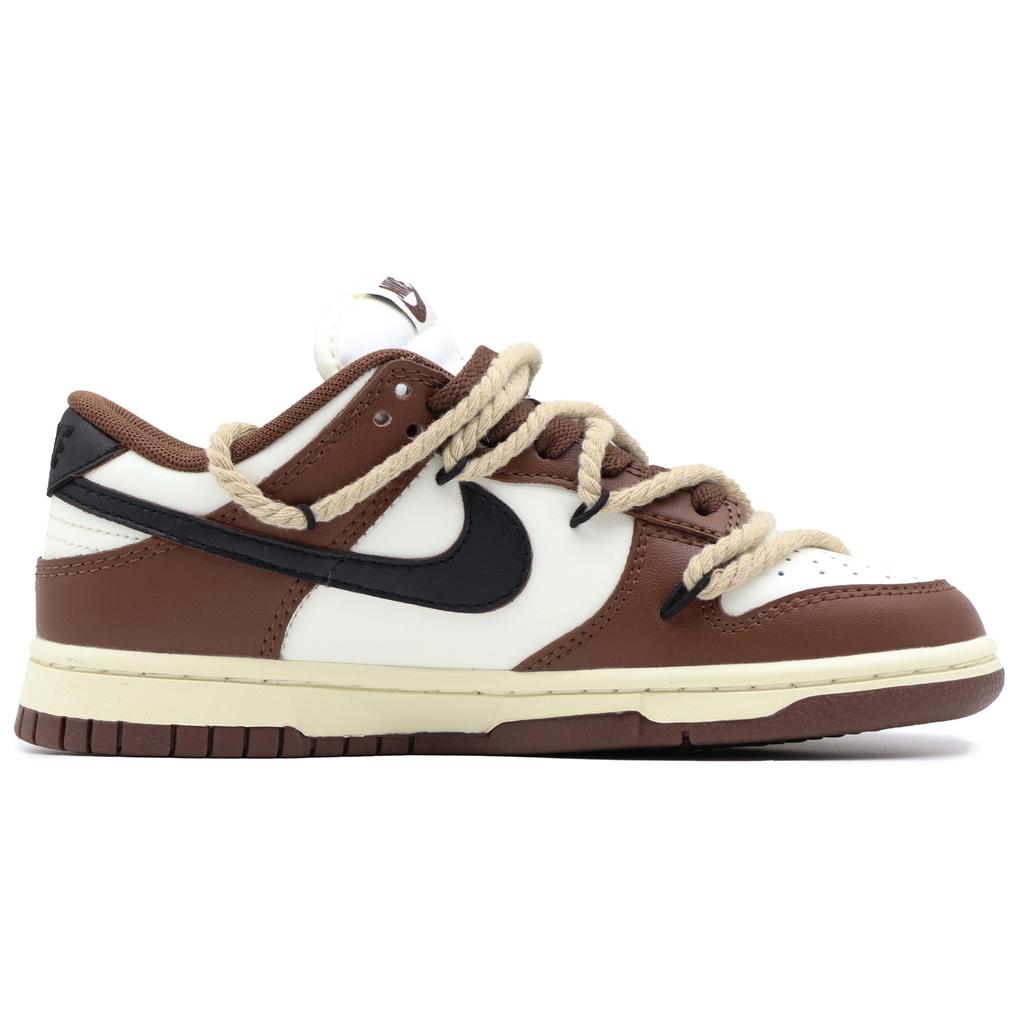 Nike Dunk Low Нескользящие Устойчивые к истиранию Низкие Кеды для скейтбординга Женские Белый Коричневый DD1503-124(Команда57-)