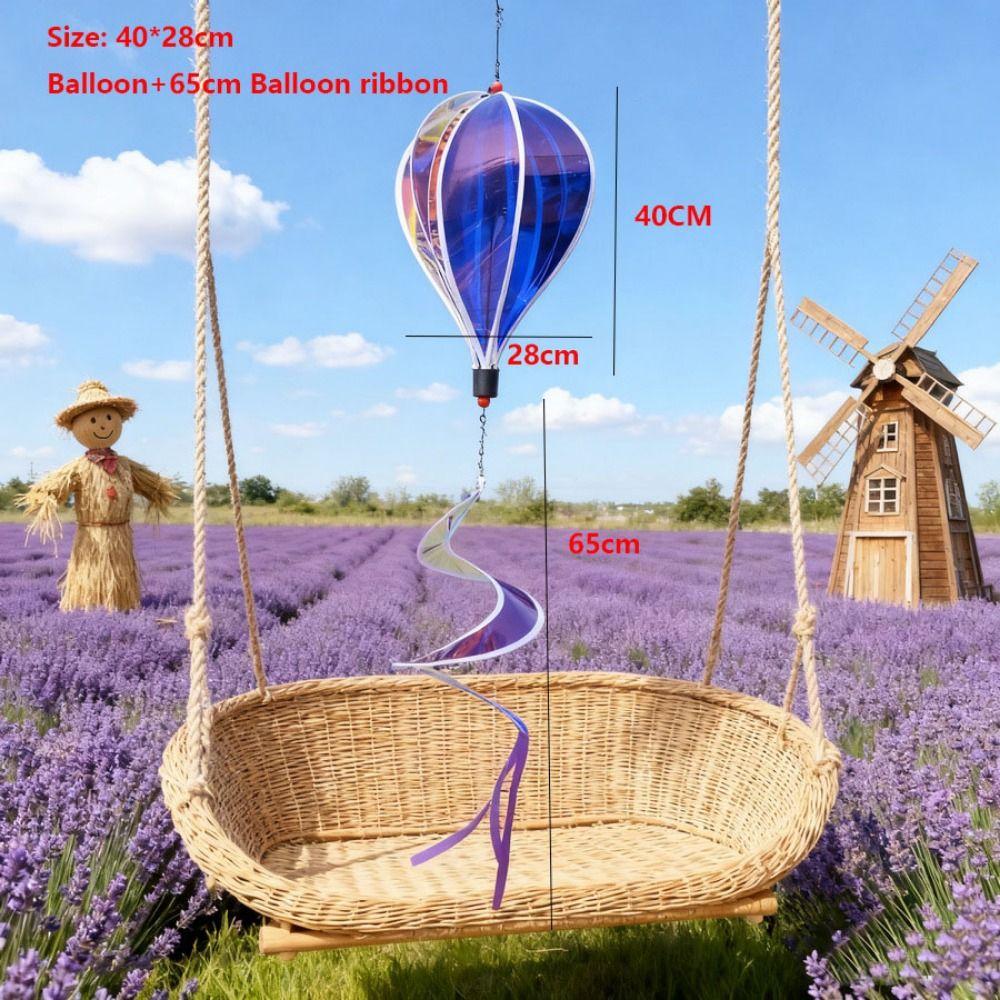 40cm Balloon Hot Air Balloon Spinner Rainbow Colors Striped Tie Dye Pinwheels