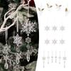 4/6PCS Angel Pendant Party Decoration Snowflake Pendant Transparent Acrylic DIY Xmas Tree Christmas Hanging Ornaments