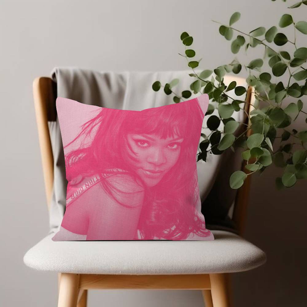 Famous Singer Rihanna Pop Music Maple Design Cushion Cover Happy Autumn Harvest decor Holiday Decorati Pillow Cover
