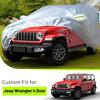 Cab Cover for JEEP for Wrangler JK JL 4 Door 2007-2025, for JEEP for Wrangler Covers 4 Door Waterproof with Driver Door Zipper